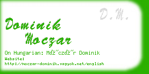 dominik moczar business card
